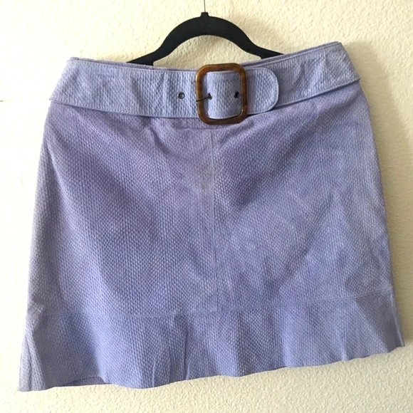 By Anthropologie suede periwinkle mini skirt NWT - Picture 1 of 5
